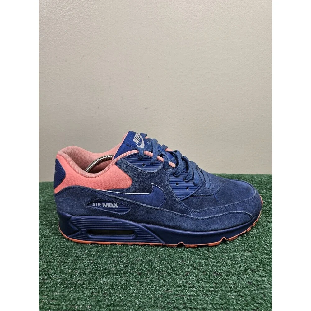 Nike Air Max 90 Premium Brave Blue Suede Mens Size 12 333888-446 - Picture 6 of 12